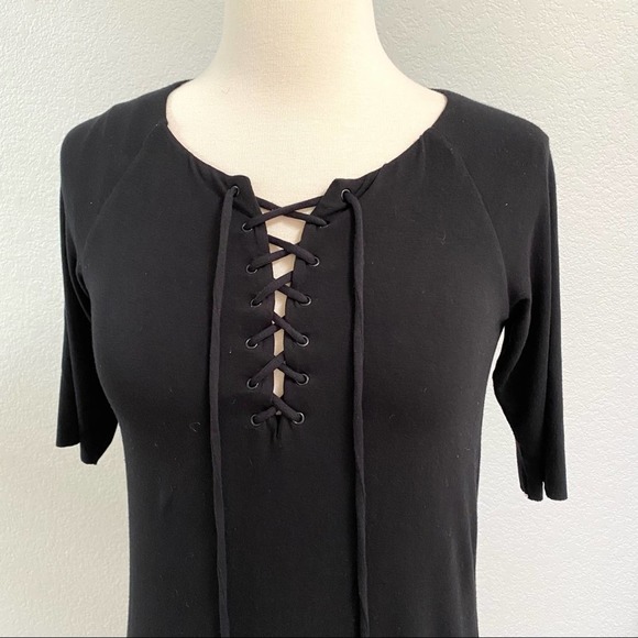 BAILEY 44 Black Vegan Leather Mini Dress Size Small - Picture 6 of 11